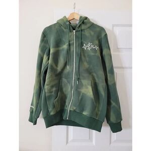 RETROVERT Washed Flared Zip-up Hoodie M NWOT